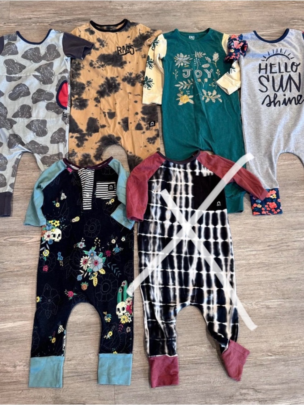 Rags to Raches 5 piece bundle snap top rompers jumpsuits